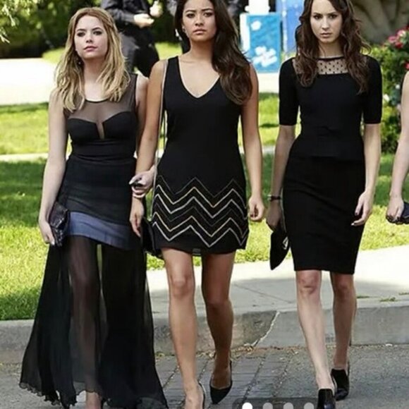 BCBGMAXAZRIA Alai Black Silk Bandage Illusion Mesh Maxi Dress Sleeveless Size S - Picture 12 of 12